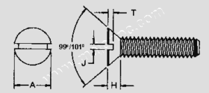 100 Degree Flat Machine Screws