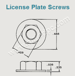 License Plate Screws