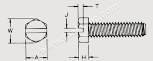 Slotted Hex Machine Screws